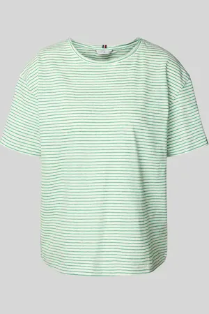 Tommy Hilfiger Relaxed Fit T-Shirt aus Leinen-Baumwoll-Mix in , Größe L