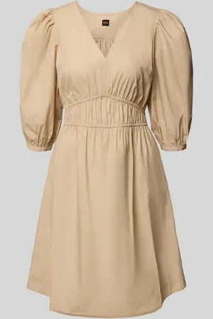 HUGO BOSS Knielanges Kleid mit Puffärmeln Modell 