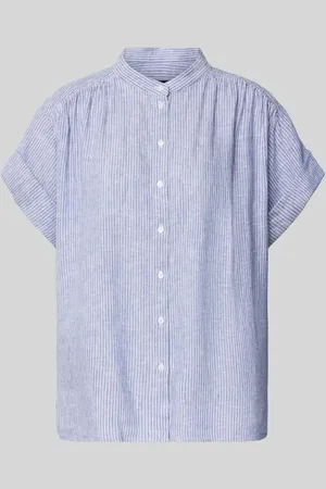 HUGO BOSS Relaxed Fit Bluse mit Stehkragen Modell 