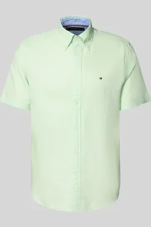 Tommy Hilfiger Regular Fit Freizeithemd aus Baumwoll-Leinen-Mix in , Größe L