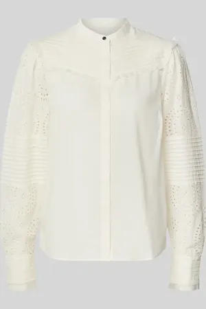 HUGO BOSS Regular Fit Bluse mit Lochstickerei Modell 