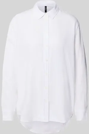 VERO MODA Boxy Fit Leinenbluse mit Passe Modell 