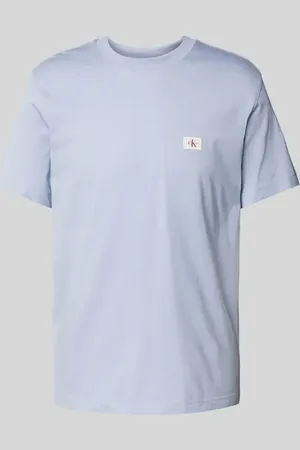 Calvin Klein T-Shirt mit Label-Stitching und Rundhalsausschnitt in , Größe L