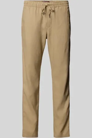 Tommy Hilfiger Loose Fit Stoffhose aus Leinen-Mix Modell 