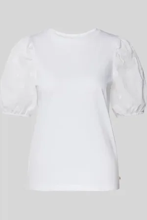 TOM TAILOR Regular Fit T-Shirt mit Puffärmeln in , Größe M