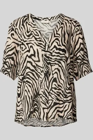 Freequent Slim Fit Blusenshirt mit V-Ausschnitt Modell 