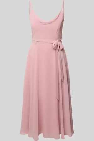 Jake*s Knielanges Cocktailkleid mit Bindegürtel in , Größe 32