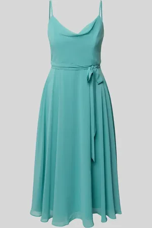 Jake*s Knielanges Cocktailkleid mit Bindegürtel in , Größe 32