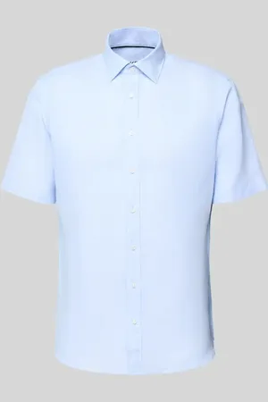 Jake*s Slim Fit Leinenhemd mit Knopfleiste in , Größe L