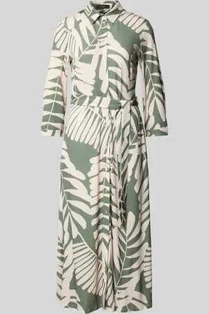 Oui Hemdblusenkleid mit Bindegürtel in , Größe 34