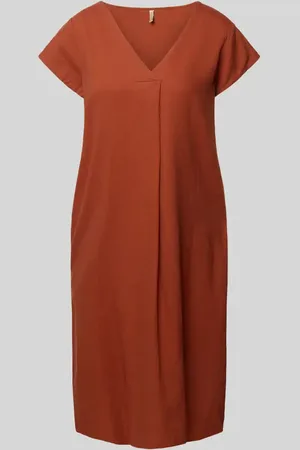 soyaconcept Knielanges Kleid aus Leinen-Viskose-Mix Modell 