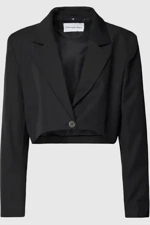 Calvin Klein Crop Blazer mit Reverskragen in , Größe M