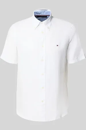 Tommy Hilfiger Regular Fit Freizeithemd aus Baumwoll-Leinen-Mix in , Größe L