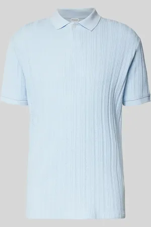 SELECTED Slim Fit Poloshirt mit Strukturmuster Modell 