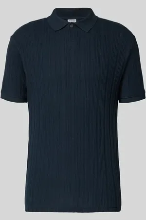 SELECTED Slim Fit Poloshirt mit Strukturmuster Modell 
