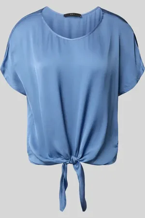 Oui Regular Fit Blusenshirt mit Knoten-Detail in , Größe 34