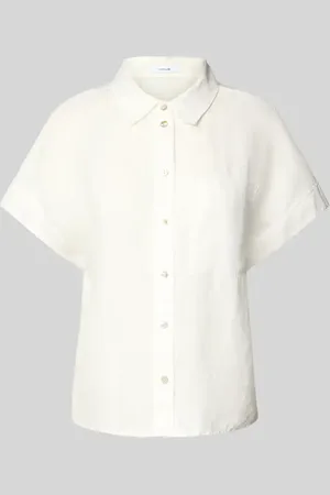 Opus Slim Fit Leinenbluse mit 1/2-Arm Modell 