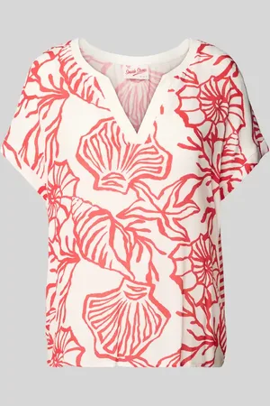 Oui Regular Fit Blusenshirt mit V-Ausschnitt in , Größe 34