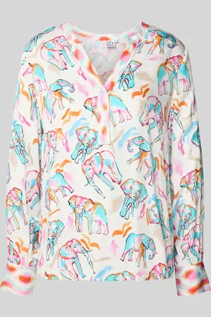 Emily van den Bergh Regular Fit Bluse mit Tunikakragen in , Größe 36