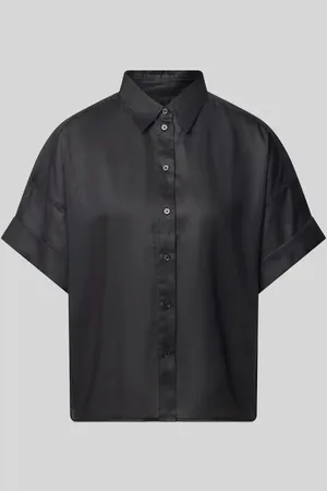 HUGO BOSS Bluse aus Ramie mit überschnittenen Schultern Model 