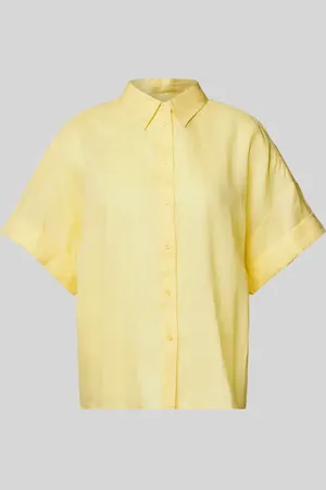 HUGO BOSS Bluse aus Ramie mit überschnittenen Schultern Model 