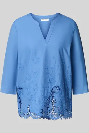 ETERNA Regular Fit Bluse mit Motiv-Stitching in , Größe 34