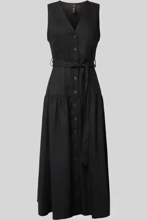 MANGO Leinenkleid mit durchgehender Knopfleiste Modell 