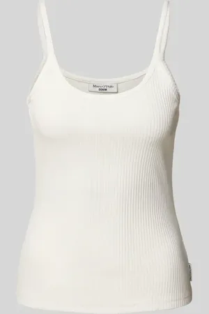 Marc O’ Polo Trägertop in Ripp-Optik mit Label-Detail in , Größe L