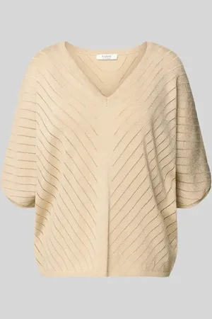 B YOUNG Strickshirt aus Effektgarn mit V-Ausschnitt in , Größe L