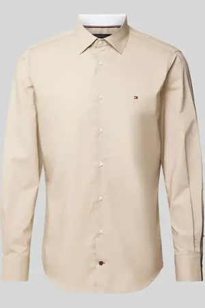 Tommy Hilfiger Regular Fit Business-Hemd mit Label-Stitching Modell 