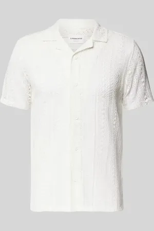 Lindbergh Relaxed Fit Strickhemd mit Resortkragen in , Größe L