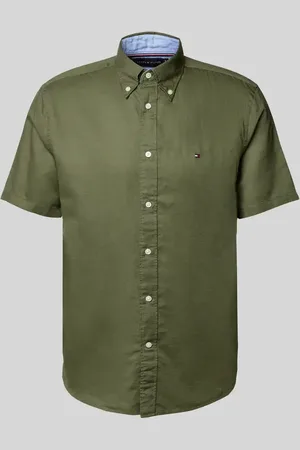 Tommy Hilfiger Regular Fit Freizeithemd aus Baumwoll-Leinen-Mix in , Größe L
