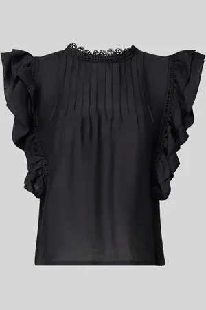 Gina Tricot Blusenshirt mit Volantärmel in , Größe L