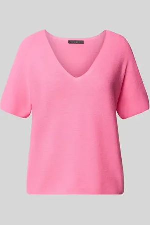 Oui Strickshirt mit abgerundetem V-Ausschnitt in , Größe 34