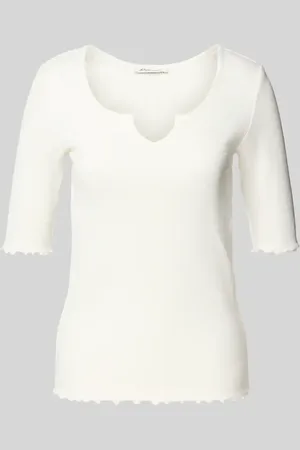 TOM TAILOR Slim Fit T-Shirt aus Baumwoll-Mix in , Größe L
