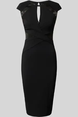 Lipsy London Knielanges Cocktailkleid in Wickel-Optik in , Größe 44