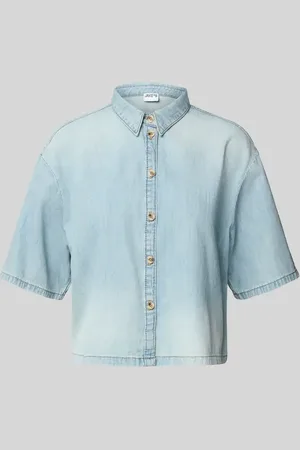 Jake*s Regular Fit Jeansbluse mit 1/2-Arm in , Größe 34