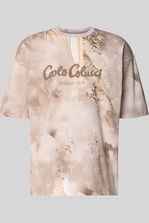 Carlo Colucci Oversized T-Shirt mit Label-Print in , Größe L