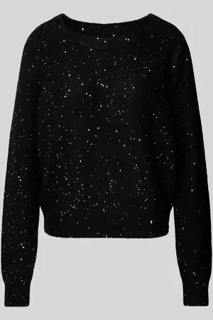 Ichi Strickpullover mit Paillettenbesatz Modell 