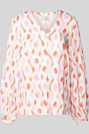 Emily van den Bergh Regular Fit Bluse mit V-Ausschnitt in , Größe 36