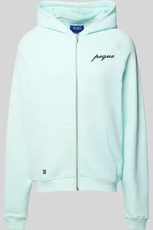PEQUS Oversized Sweatjacke mit Label-Print in , Größe XL