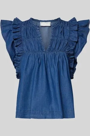 Neo Noir Regular Fit Jeansbluse mit Rüschen Modell 