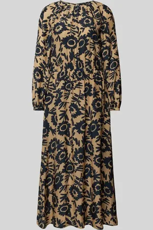 Luisa Cerano Midikleid aus Seide mit gelegten Falten in , Größe 36
