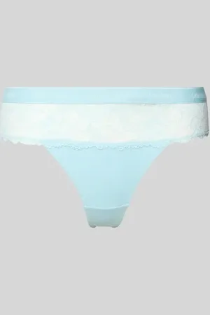 Calvin Klein String mit Spitzenbesatz in , Größe L