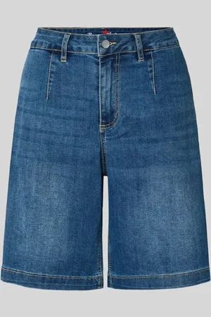 Buena Vista Straight Leg Jeansshorts mit Ziernähten in , Größe L