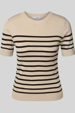 MANGO Strickshirt mit gerippten Abschlüssen in , Größe L