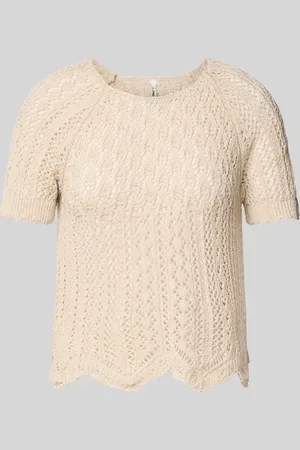 ONLY Regular Fit Häkel-T-Shirt aus Baumwoll-Mix Modell 