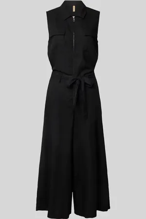 soyaconcept Jumpsuit aus Leinen-Mix mit Troyer-Kragen Modell 