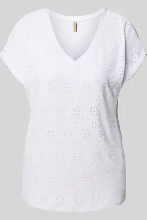 soyaconcept T-Shirt mit Lochstickerei Modell 