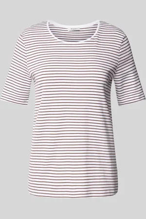 Maerz T-Shirt mit geripptem Rundhalsausschnitt in , Größe 36